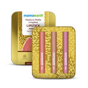 Mamaearth Moisture Matte Long Stay Lipstick Nude Perfection Gift Set(2g)