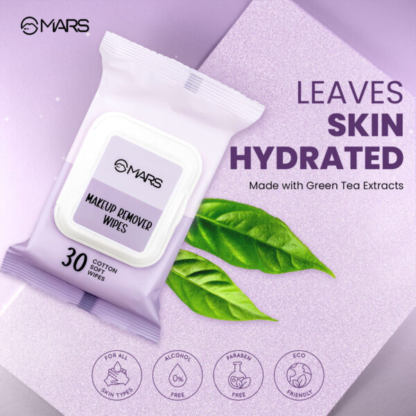 MARS Makeup Remover Wet Wipes(30 Wipes) - Image 4