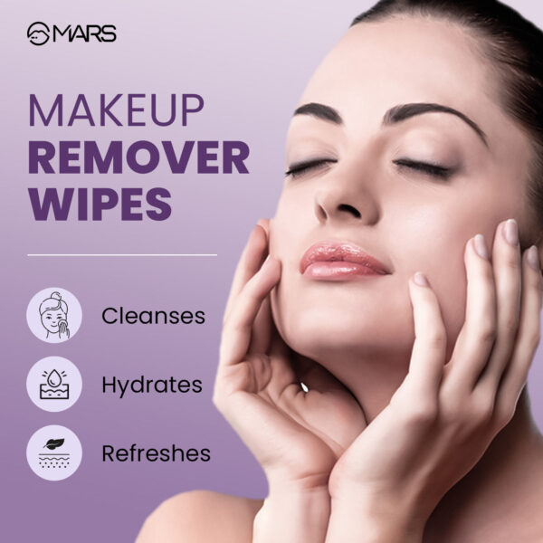 MARS Makeup Remover Wet Wipes(30 Wipes) - Image 5