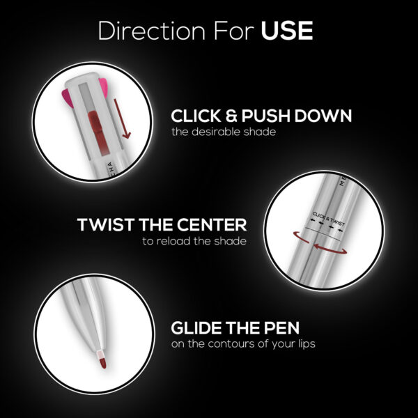 Renee Cosmetics Draw 4 4-In-1 Lip Liner(0.4 g) - Image 5