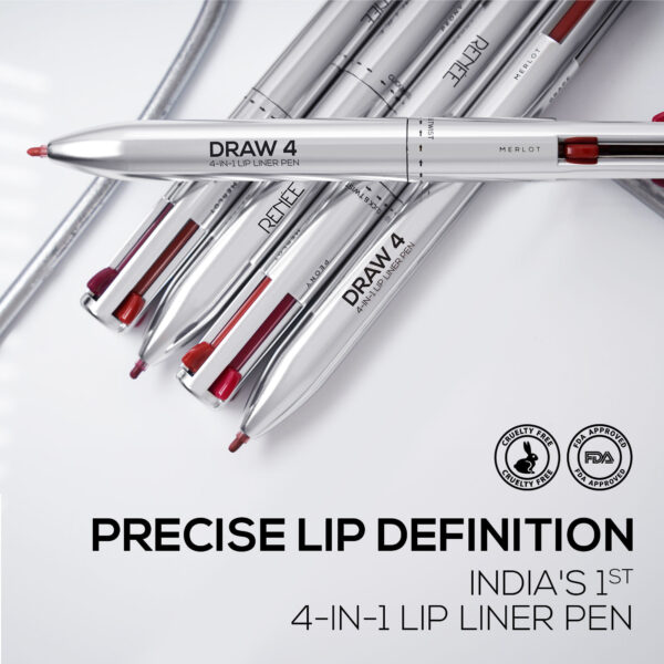 Renee Cosmetics Draw 4 4-In-1 Lip Liner(0.4 g) - Image 6