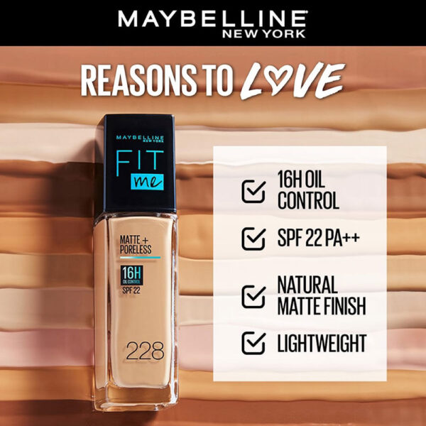 Maybelline New York Matte Flawless Skin Kit: Fit Me Foundation, 128 + Primer + Setting Spray(3 Pcs) - Image 6