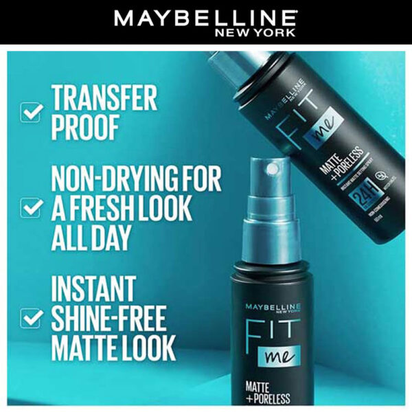Maybelline New York Matte Flawless Skin Kit: Fit Me Foundation, 128 + Primer + Setting Spray(3 Pcs) - Image 8