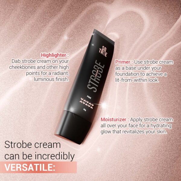 Sotrue Strobe Illuminating Cream + Moisturizer With Hyaluronic Acid - Pink(30g) - Image 5