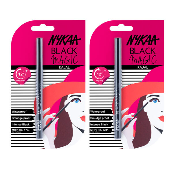 Nykaa Cosmetics Black Magic Kajal Set Of 2(2 pcs)