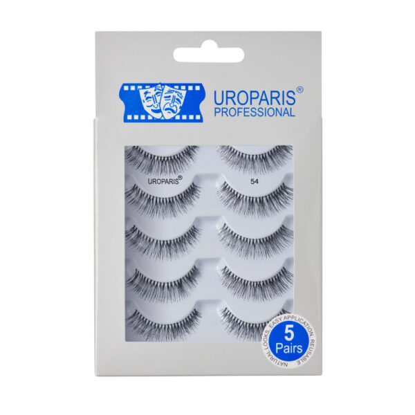 Uroparis Human Hair Eyelashes - 54(5 Pair)
