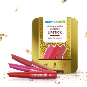 Mamaearth Moisture Matte Long Stay Lipstick Bright And Bold Gift Set(2g)