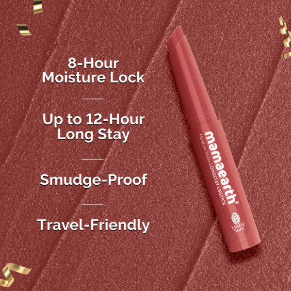 Mamaearth Moisture Matte Long Stay Lipstick Bright And Bold Gift Set(2g) - Image 6