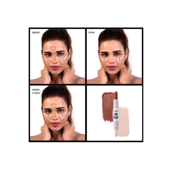 Insight Cosmetics Duo Stick Contour + Highlighter - 03 Chocolate(8.5gm) - Image 9