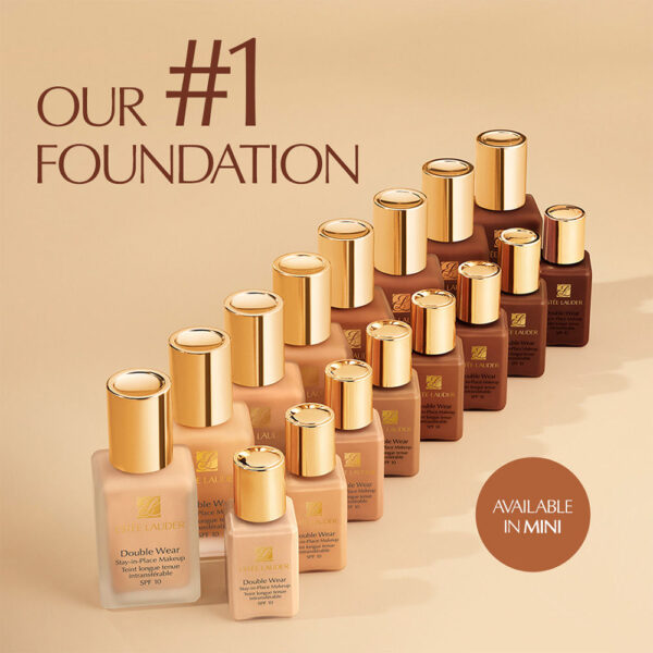 Estee Lauder Double Wear Stay-In-Place Makeup Mini Waterproof Foundation With SPF 10 - 2W2 Rattan(15ml) - Image 12