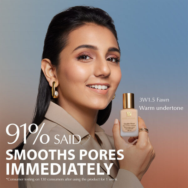 Estee Lauder Double Wear Stay-In-Place Makeup Mini Waterproof Foundation With SPF 10 - 2W2 Rattan(15ml) - Image 5