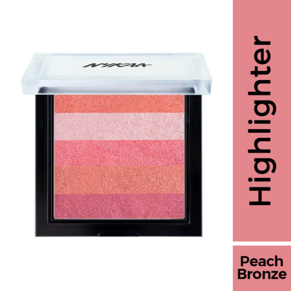 Nykaa Glow Goals! Shimmer Brick Highlighter Palette - Sunset Love(7.5gm) - Image 2