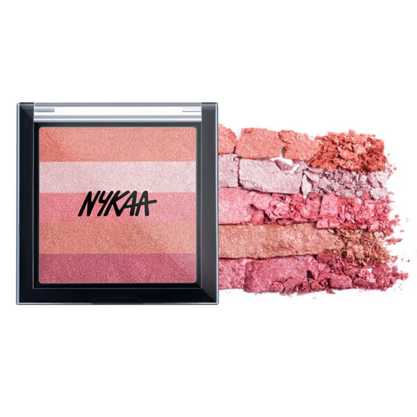 Nykaa Glow Goals! Shimmer Brick Highlighter Palette - Sunset Love(7.5gm) - Image 3