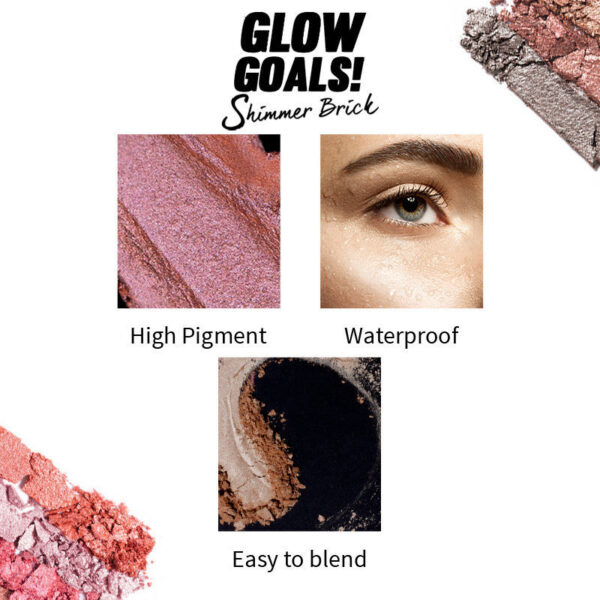 Nykaa Glow Goals! Shimmer Brick Highlighter Palette - Sunset Love(7.5gm) - Image 9